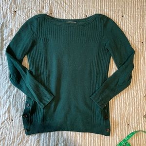 Madewell wool boat neck sweater green small